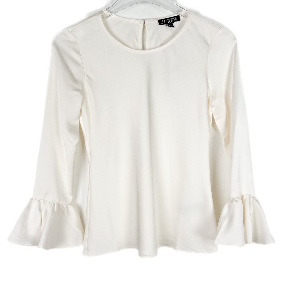 NWT J. Crew Winter Garden Top Bell Sleeve Size XXSP XXS Petite NEW